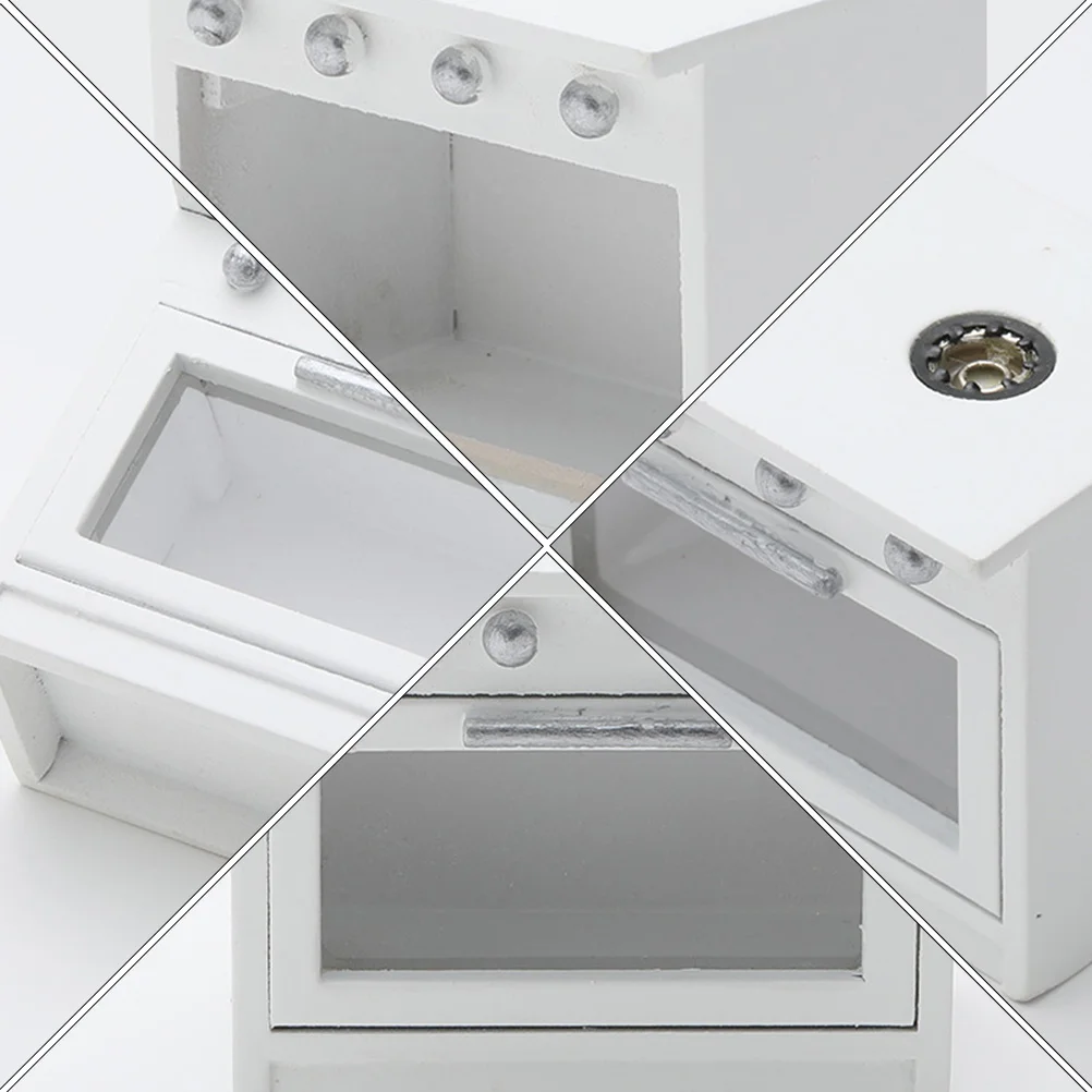 Piano cottura a gas per casa delle bambole Piccolo forno per mini fornello da cucina Piano cottura in legno in miniatura Buono