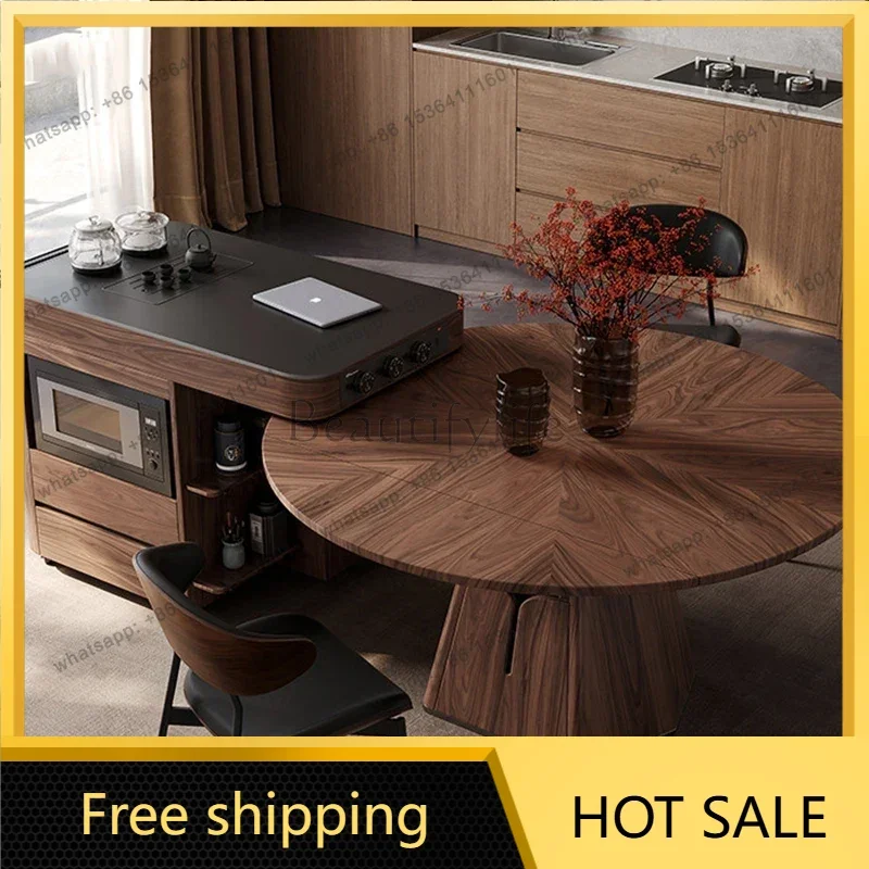LJY Round Luxury Dining Table Kitchen Nordic Study Modern Designer Dining Table Service Restaurant Mesas De Comedor Salon Furnit
