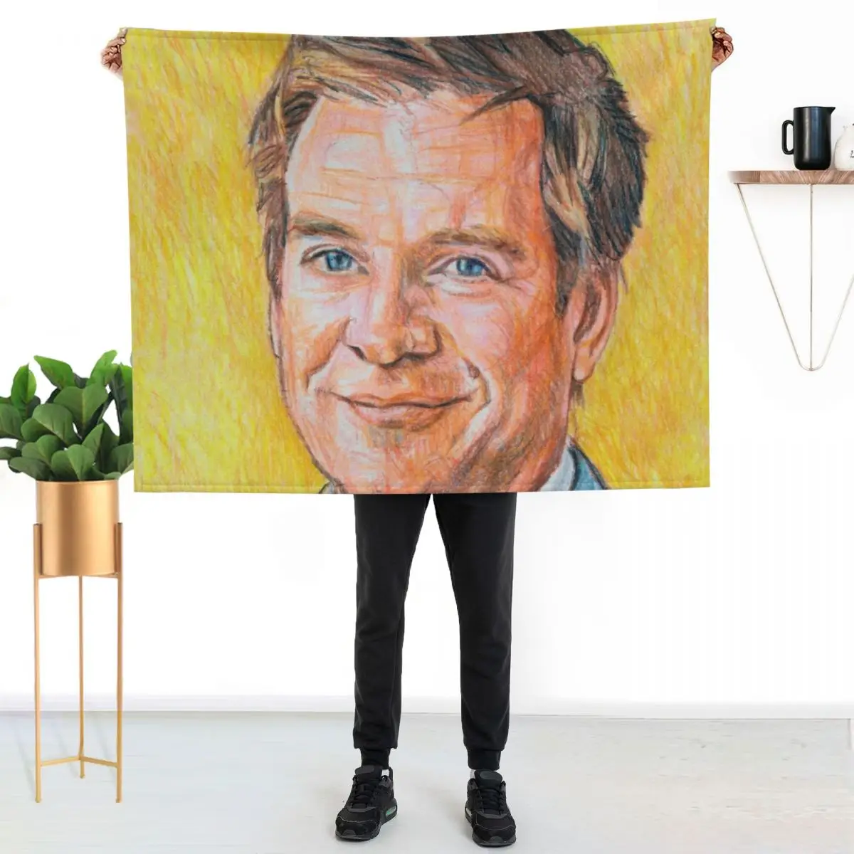 Michael Weatherly Throw Blanket Comforter Decoratives Plaid on the sofa Thins Luxury Brand for winter Blankets