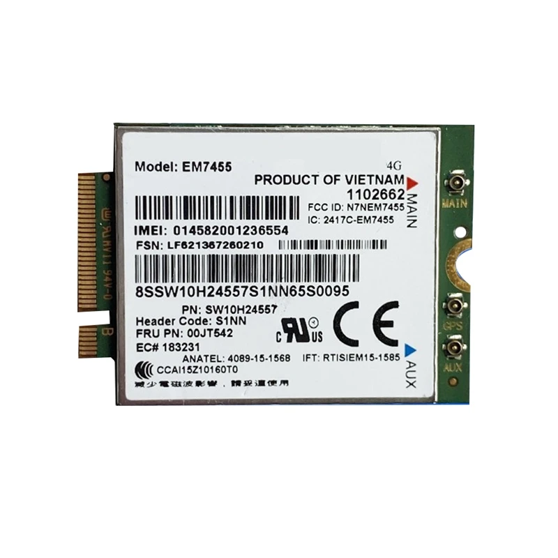 

Em7455 LTE 4G карта Gobi6000 FRU 00JT542 01AX756 аксессуары для Thinkpad T460 T460P L560 Yuga 260 P50 P70 X260