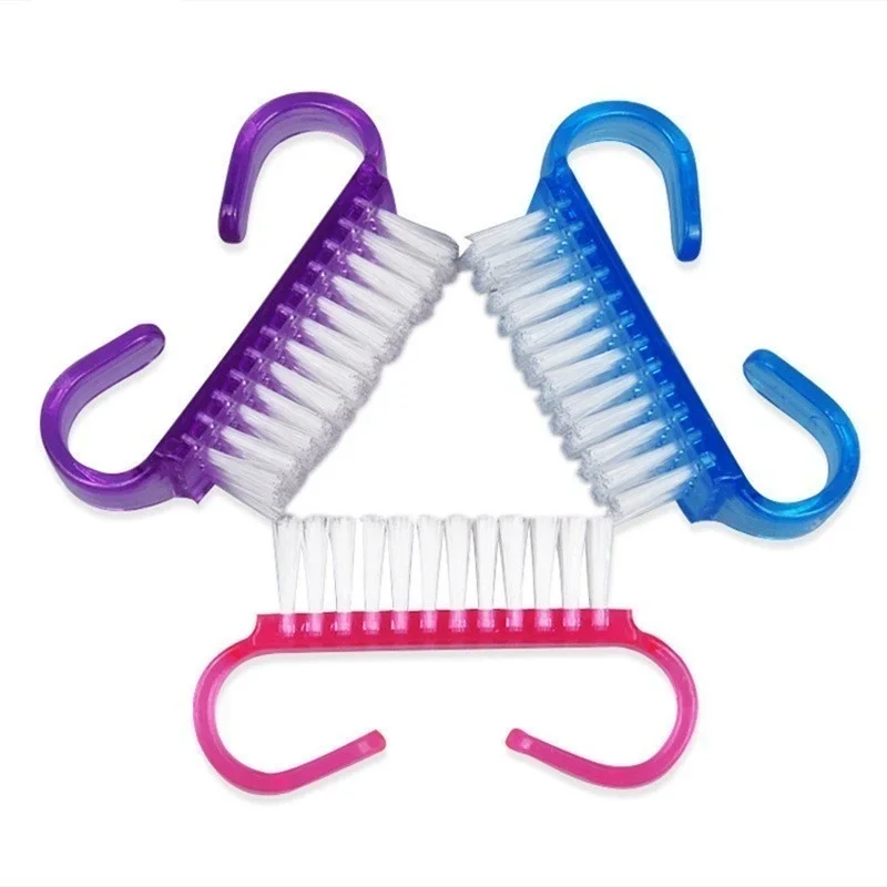 5 Pcs/set Color Random Hot Sales Nail Cleaning Clean Brush Tool File Manicure Pedicure Soft Remove image 2