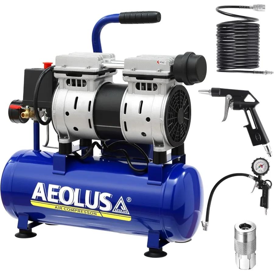 

Сверхтихий воздушный компрессор 65 дБ с безмасляной технологией Быстроразъемные соединения Выход 115 фунтов на квадратный дюйм Портативная электрическая конструкция Идеально подходит для инфляции