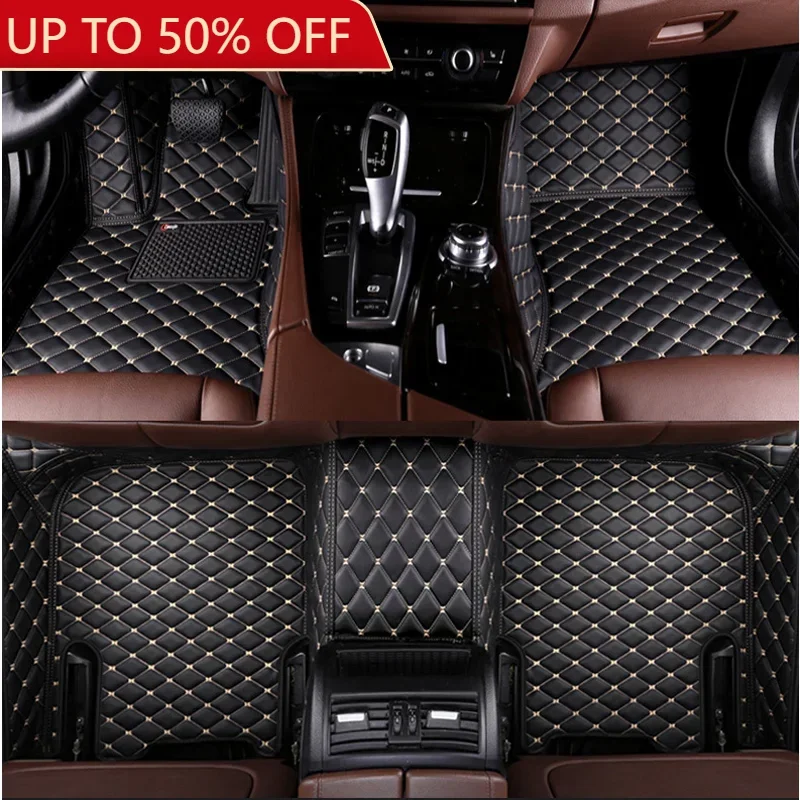 Tapis de sol de voiture 3D personnalisés Full Surround, accessoires intérieurs en cuir pour KIT 2008, 2014-2019, 3008, 4008, 2017-2023