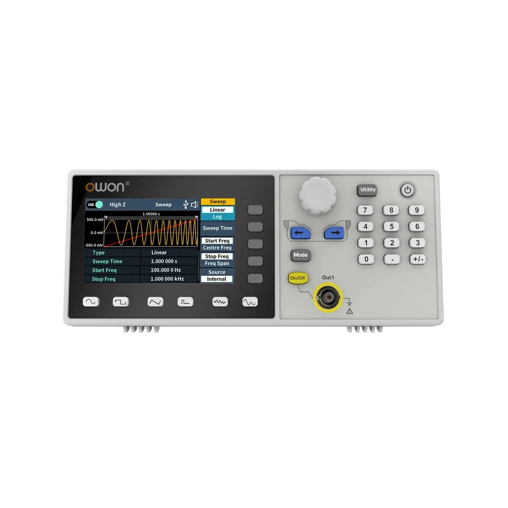 OWON DGE1030 Arbitrary Waveform Generator Single Channel 30MHz  1CH 3.6inch Benchtop 14bits Waveform Generator