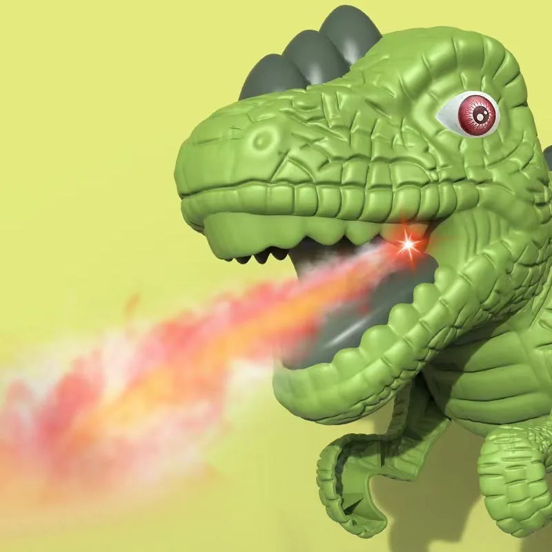 Electric Dinosaur Toy Gun with Simulated Fire-breathing Spray Light Sound Dinosaurs Model Toys Creative Water Gun for Kid Toys