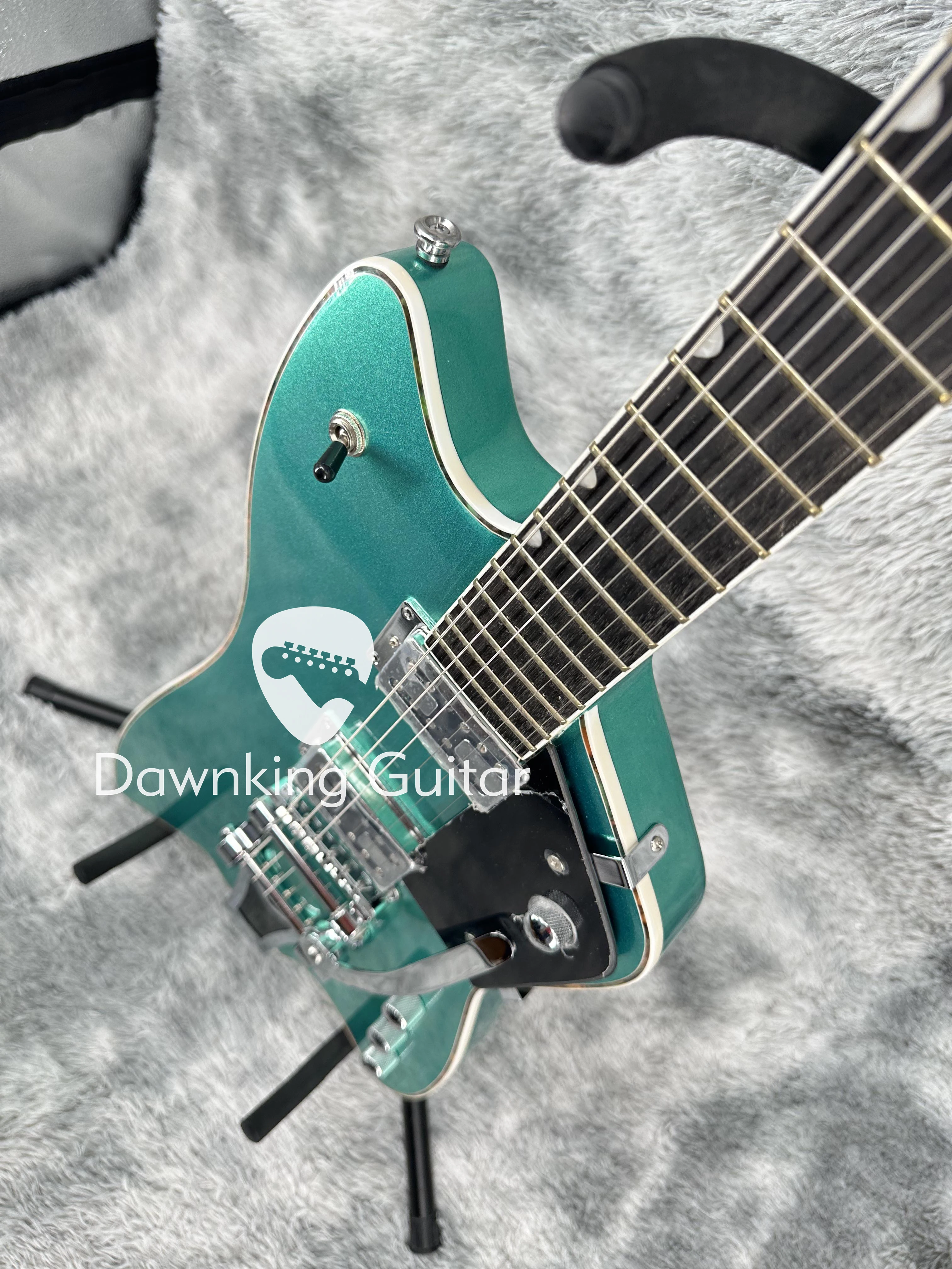 Unique Penguin Jupiter Thunderbird Green Electric Guitar Army Green Solid Body free shipping