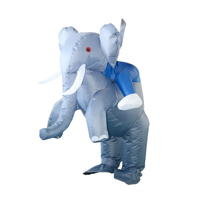 Inflatable Elephant Costume Party Carnival Cosplay Dress Halloween Blow Up Suit Animal for Women Men Kids