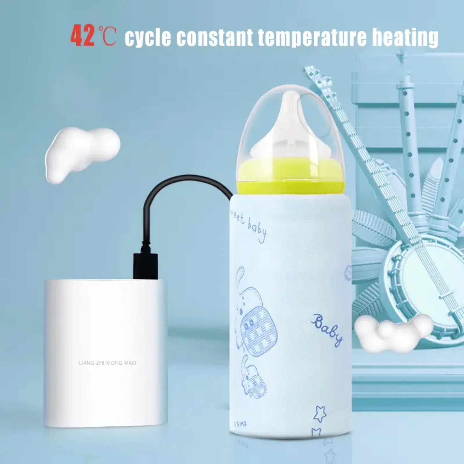 USB Baby Bottle Heater - Insulated Milk Warmer Bag - Convenient Nursing Accessory