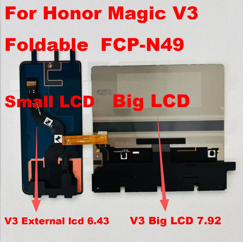 Pantalla LCD plegable Amoled de 7,92 pulgadas para Honor Magic V3 BiG pantalla LCD FCP-AN10 FCP-N49 Honor V5 montaje de digitalizador con pantalla táctil
