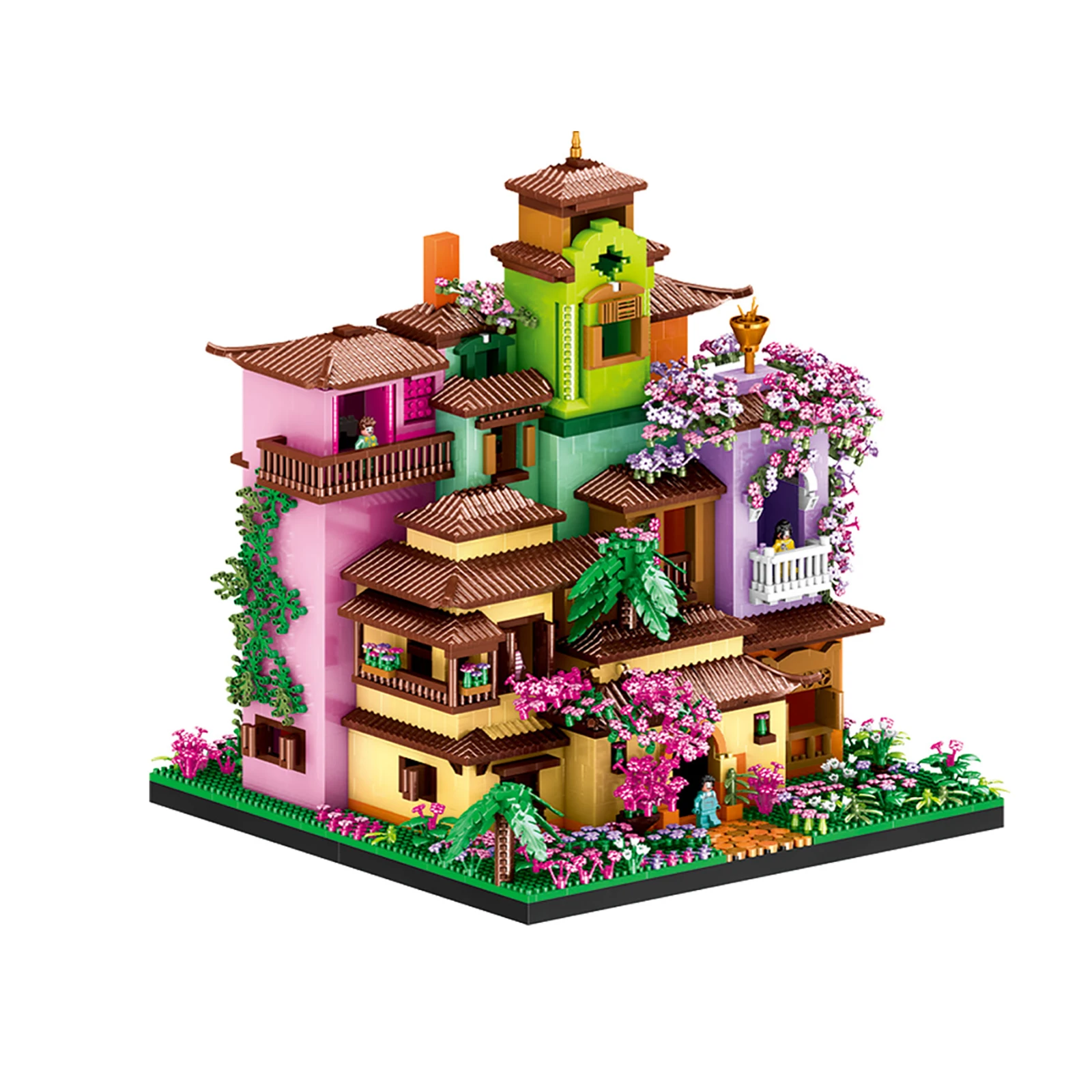 818 매직 빌라 하우스 6180피스 마이크로 그라뉼 블록 건축 모델 DIY 창의적 장식품 성인 및 수집가용