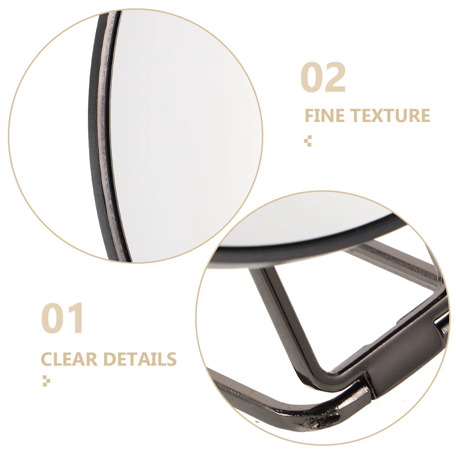 Specchio per trucco da 6 pollici con ingrandimento 10X con supporto in vetro trasparente senza distorsione per trucco da viaggio portatile per routine di bellezza domestica