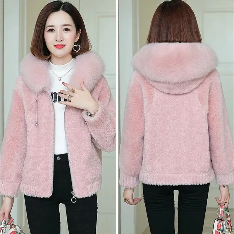 Winter Fashion Thick Warm Fur Coats Outerwear Fake Fur Jacket Women Long Sleeve Faux Fox Fur Coat Women