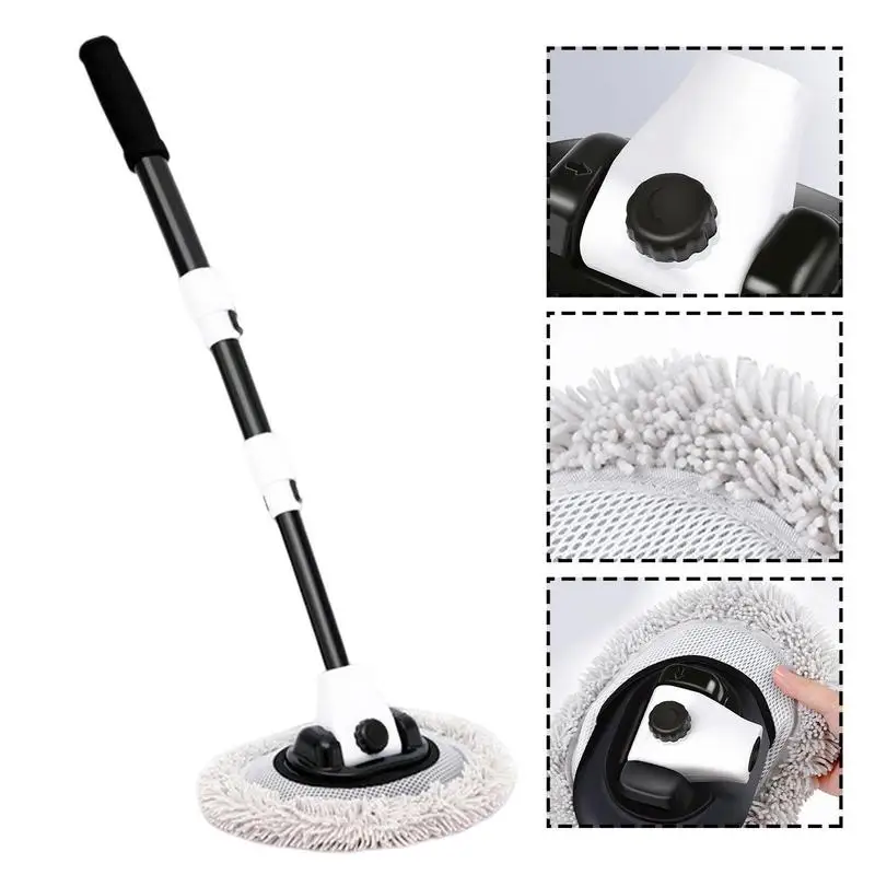 Car Cleaning Brush Car Washing Mop Scratch-Free Car Brushes With 3 Section Telescopic Rod Design Car Accessories