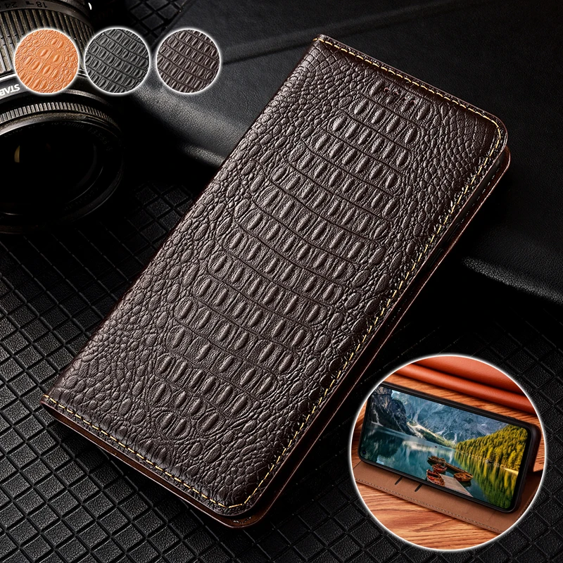 Suitable For Xiaomi Poco F5 F6 Pro 5G Case Luxury Magnetic Flip Wallet Genuine Leather Phone Cover.