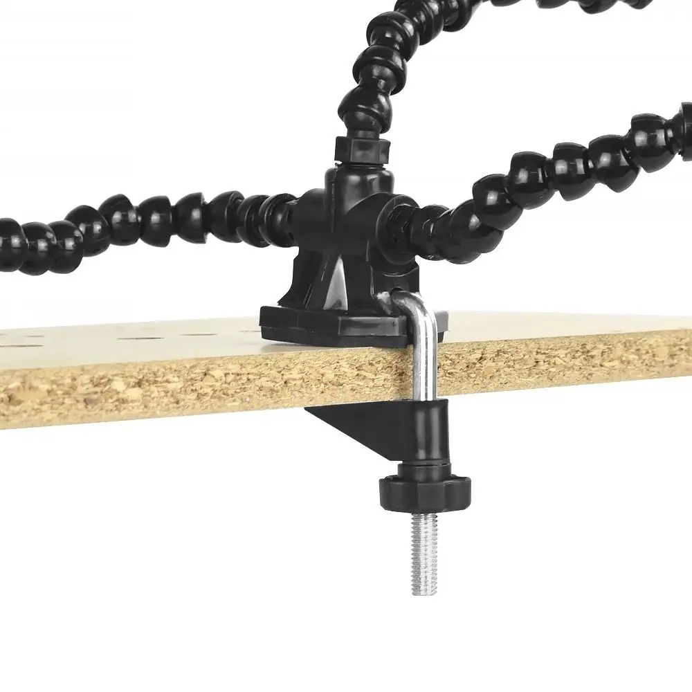 

Desk Clamp Base Soldering Helping Hands Tool Multi-Purpose Non-slip Third Hand Tool Adjustable ABS PCB Holder Jewelry Crafts
