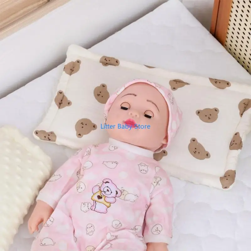 

N80C Soft & Breathable Newborn Pillow Cotton Baby Bedding Pillow Provide Comfortable Rest for Infants for Boys Girls Durable