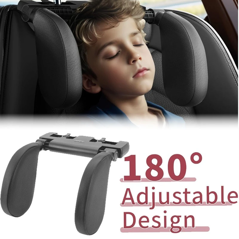 

Car Neck Support Pillow 180° Adjustable Thickened Memory Foam Road Pal Headrest For Car Travel Sleeping Anti-Slip Washable HD