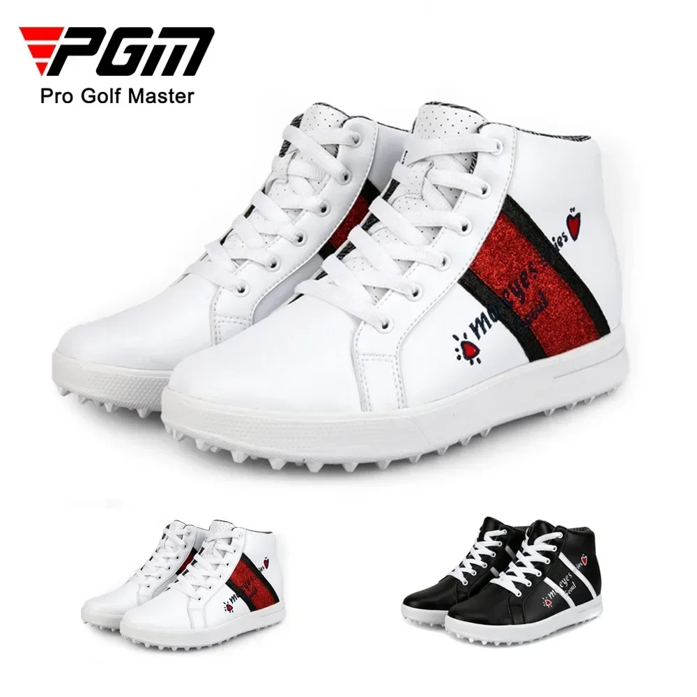 

PGM Women's Golf Shoes High Top Waterproof Breathable Ladies Inner Heightened Women Sports Golf Course Non-slip Sneakers