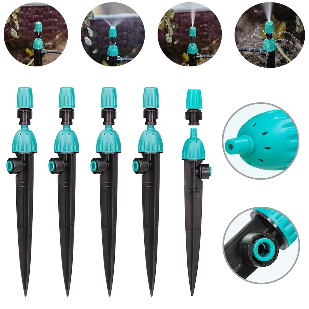 Good-quality Garden 8-Holes Adjustable Watering Bubbler Irrigation Sprinker Stake Mist Nozzle Spray Dripper for Plant Greenhouse