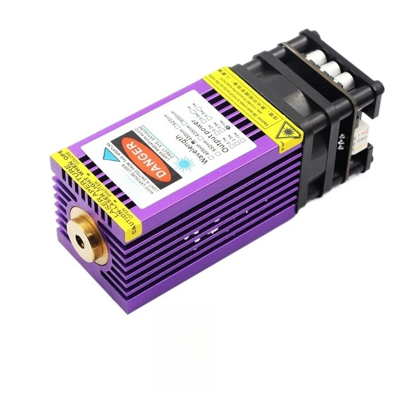 For 450nm 7W Laser, 12V Fixed-focus DIY Engraving Laser , 7000mW Laser Module with PWM Control Power