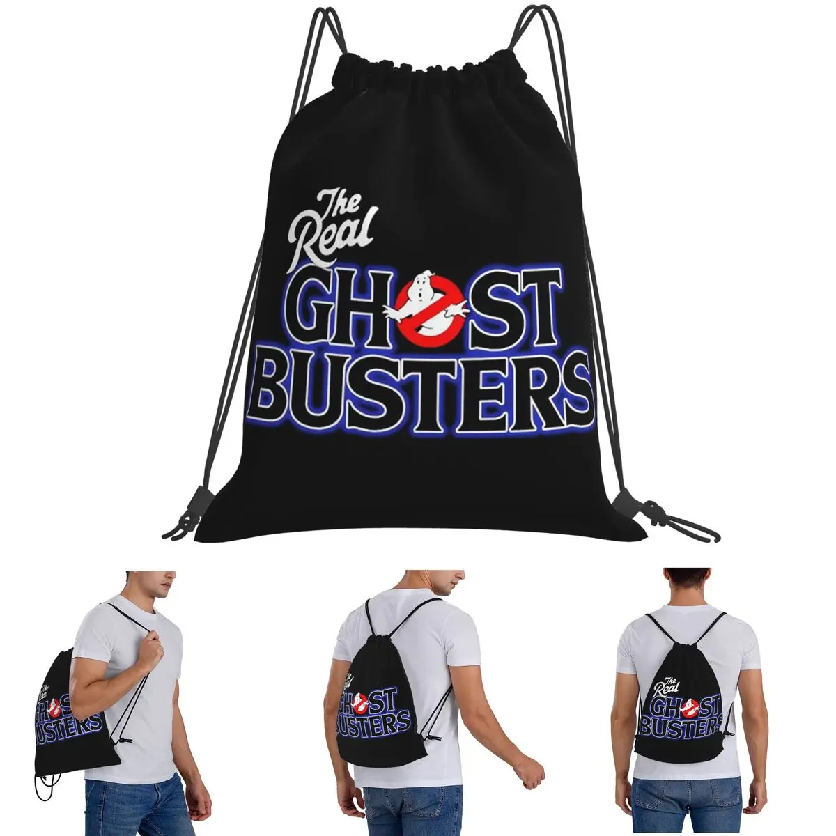 

The GhostBusters Logo Pattern Backpacks Fashion Drawstring Bundle Pocket Sports Bag Book Bags for Man Woman School