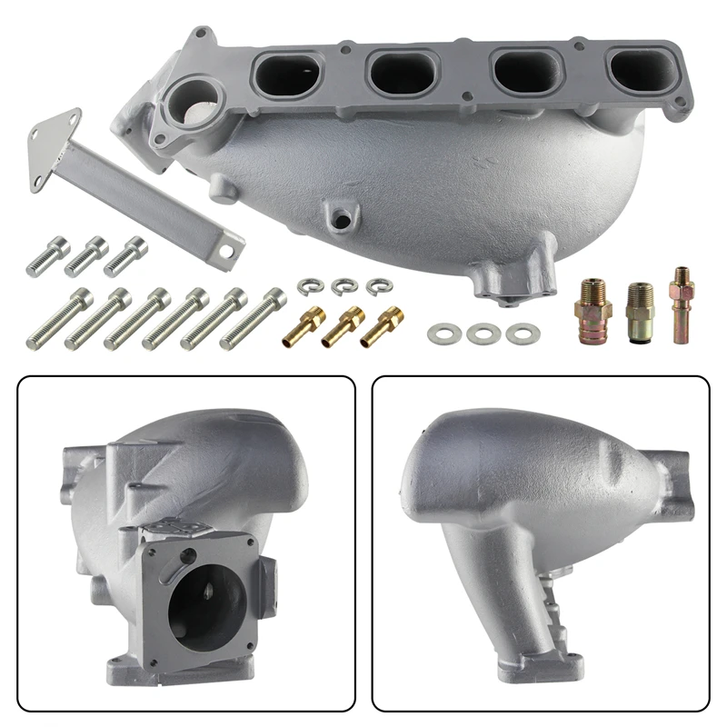 High Flow Aluminum Cast Intake Manifold For Mazda 3 MZR 2.0L/2.3L Turbo Engine 2004-2008/2003-2011 Performance Silver