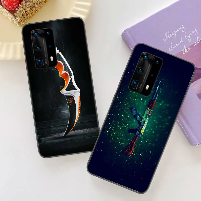 Csgo gun weapon knife skin Soft Clear Phone Case For Huawei P30 Lite P10 P20 P40 P50 Pro Mate 40 Pro 30 20 10 Lite Cover Silicon