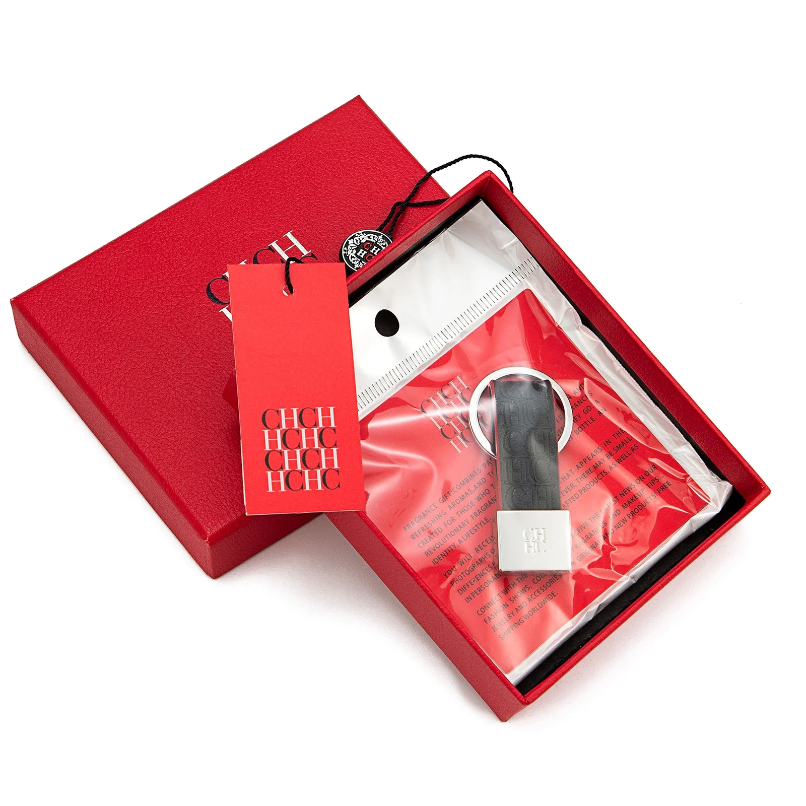 سلسلة مفاتيح جلدية CH تصميم طباعة فريد من نوعه سلسلة مفاتيح عصرية هدية مجوهرات متخصصة سلسلة مفاتيح راقية أسلوب بسيط ورائع #6