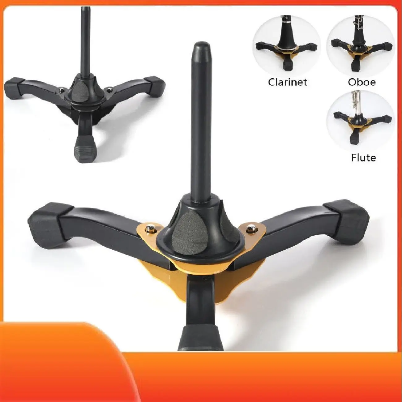 

Folding clarinet, clarinet, clarinet, flute, and oboe tripod stand, portable rest stand for woodwind instruments