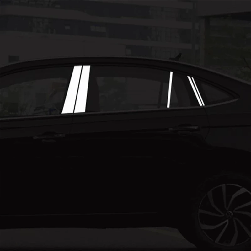 WELKINRY para Volkswagen Virtus 2018-2024 Polo Sedan puerta de coche ventana Central medio B C columna Pilar poste embellecedor para Skoda Slavia
