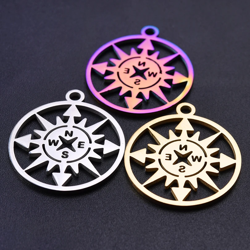 5pcs Have Three Colors Of Handmade Pendants To Symbolize Faith Suitable For Men and Women DIY Charms Made Of Stainless Steel