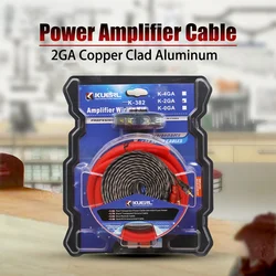 2GA Subwoofer Audio Cable 60 AMP Fuse Wiring Fuse Holder Wire Cable Copper Clad Aluminum Car Amplifier Cable Audio Modification