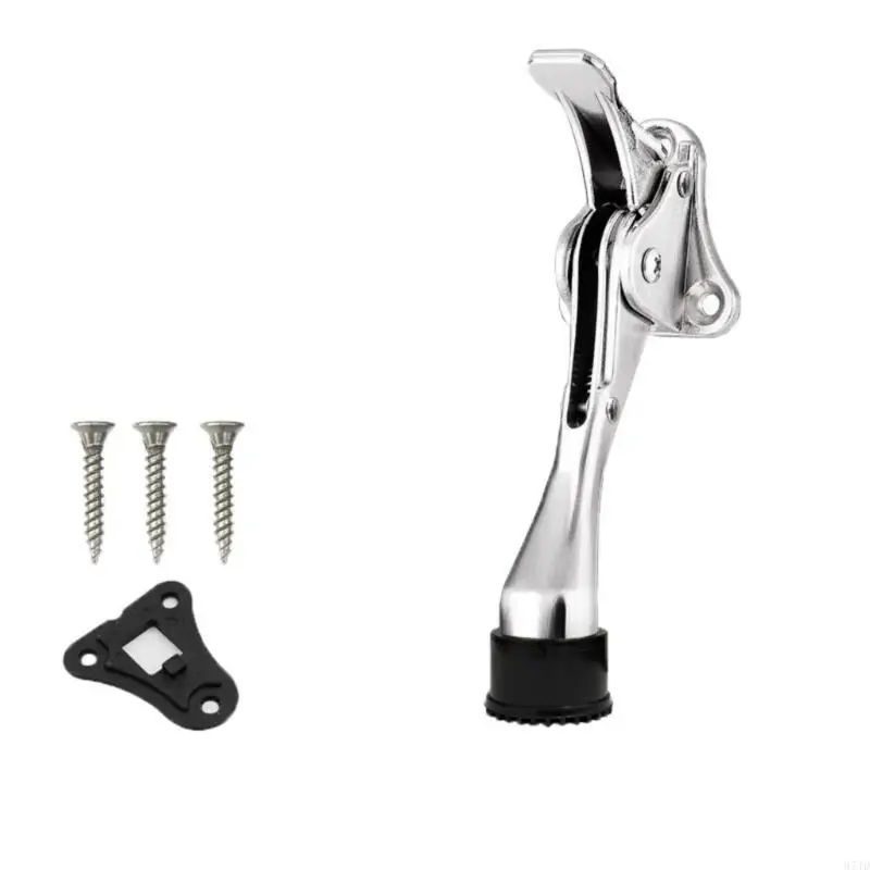 Current metal mixture Door Guard Prevents Floor Scratches With Foot Activated System 37JD