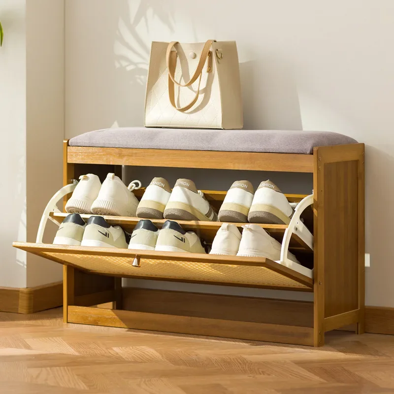 The household shoe cabinet at the door of the shoe change stool can be integrated into the stool, and the long stool