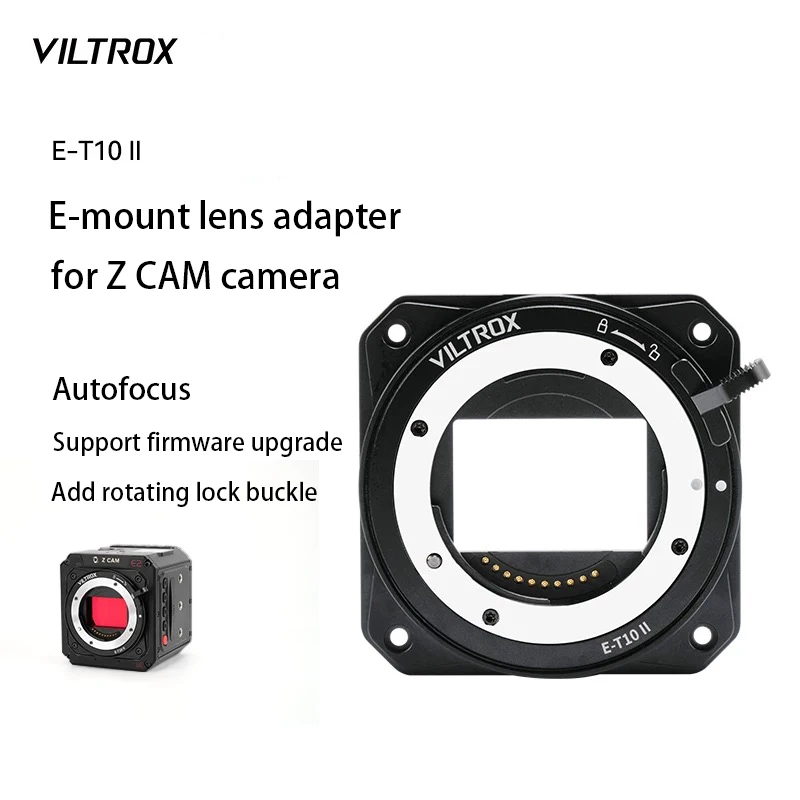 Viltrox E-T10 II Z-CAM objectif Mount Bague d'adaptation pour Sony E Mount Objectif à Z Capture d'écran Vidéo Cinéma Caméra E2-M