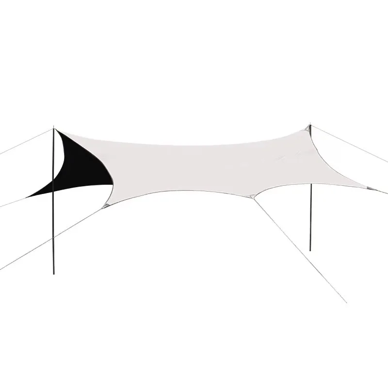

Canopy outdoor camping silver-coated vinyl thickened sunscreen rain shade pergola ultra-light portable picnic camping tent