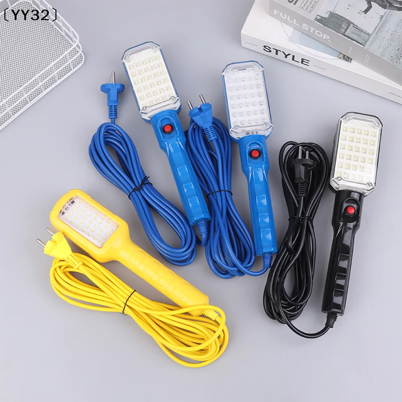 

7W 30LED Рабочий фонарь для мастерской с магнитом, 220В, для гаража, ручной, для ремонта и осмотра, с кабелем питания 5м, 1 шт. [YY32]