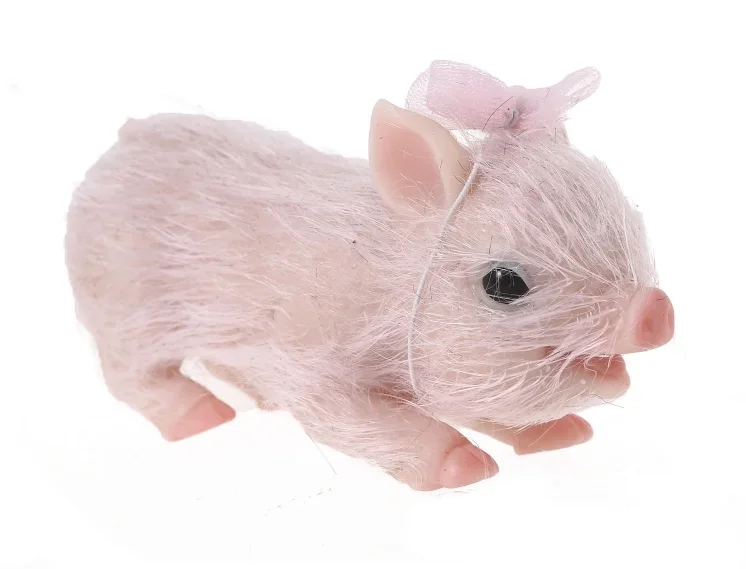 4.5 Inch Realisitc Pig Doll 11cm Bed Silicone Accessories Toy Cute Lifelike Piglet Doll Decompression Toys