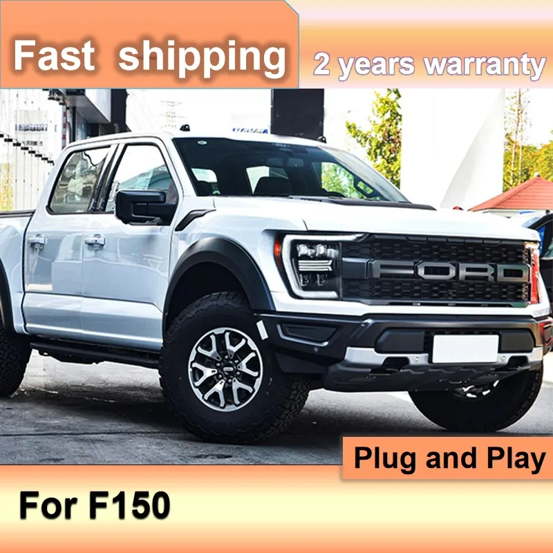 Car Accessories for Ford F150 Raptor Headlight 2021-2022 F150 Headlamp DRL Dynamic Turn Signal High Beam Projector Lens