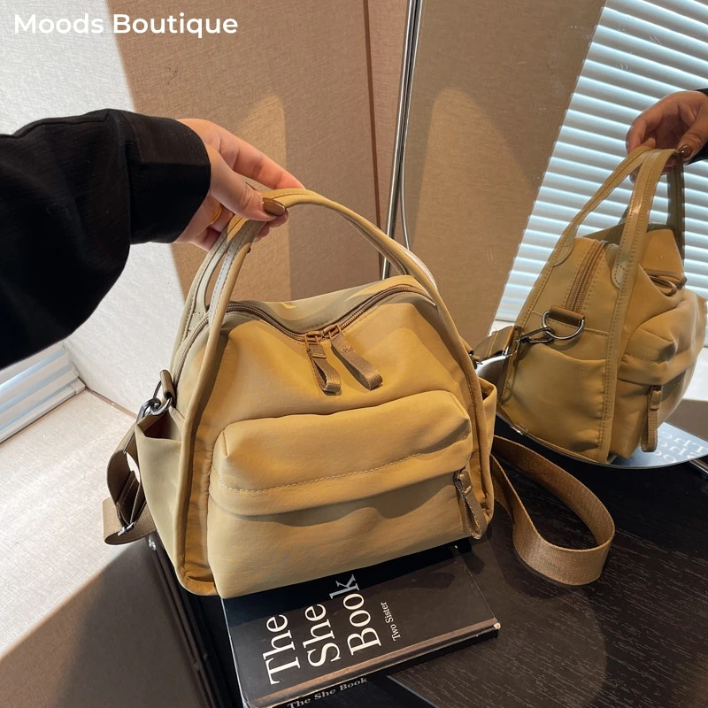 

сумка женская сумка через плечо сумка женская маленькая 2025 последние маленькие сумки с верхней ручкой для женщин, нейлоновая ткань, однотонная сумка через плечо большой вместимости, повседневные уличные сумки