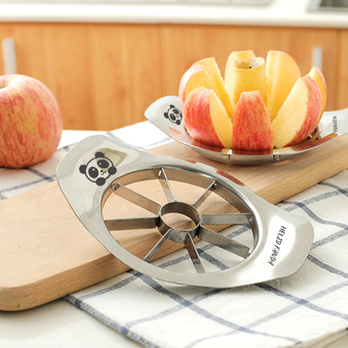 WORTHBUY 304 Stainless Steel Fruit Slicer Apple Cutter 8 Blade Fruit Splitter Apple Corer Pear Peeler Divider Kitchen Gadgets