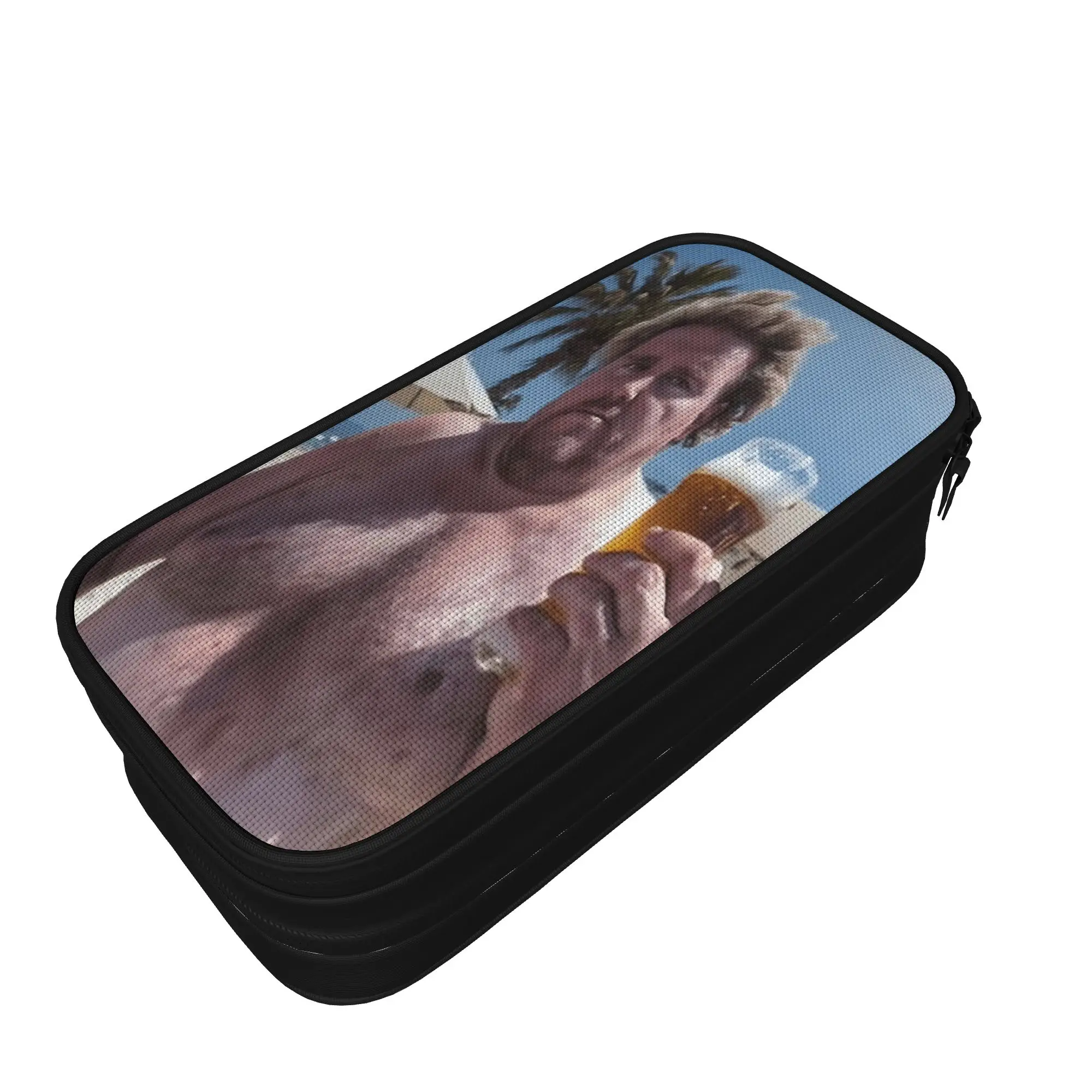 Drachenlord Meme Poster Rainer Winkler Pencil Case  Double Layer Pencil Pouch Child Lovely Large Capacity School Stationery