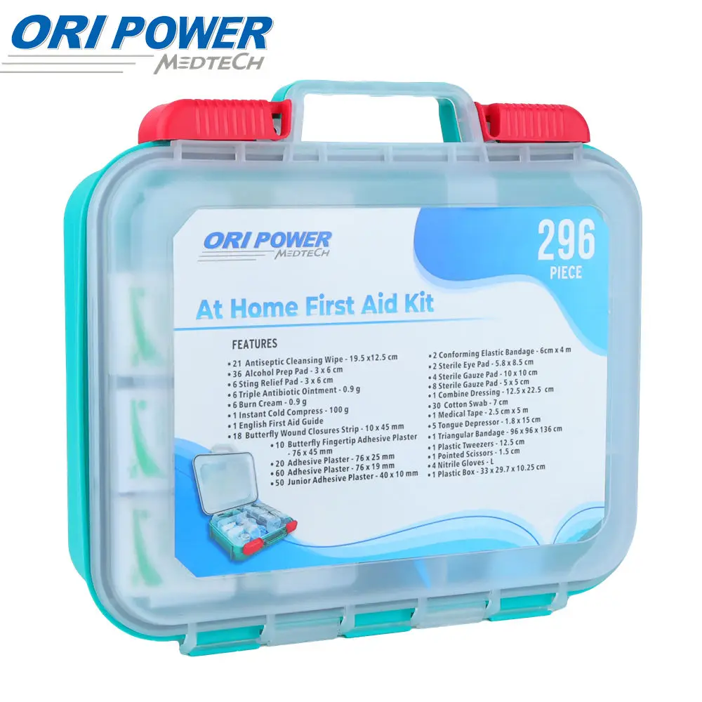 

ORIPOWER Compact Home First Aid Kit 80-Piece All-in-One Household Emergency Kit with Bandages, Antiseptic for Family Daily Use
