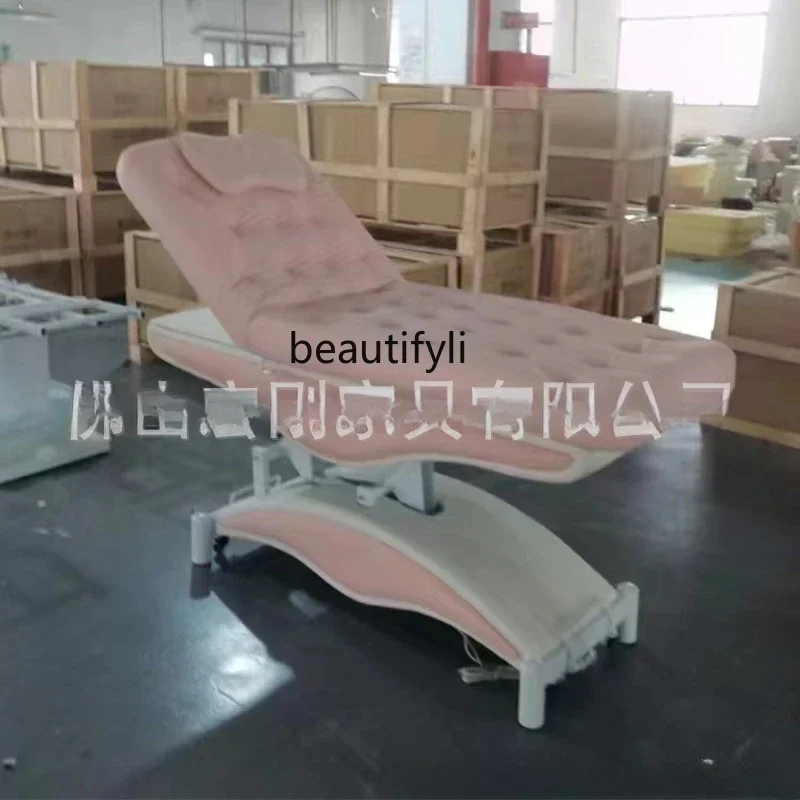 Electric beauty bed massage push back bone relaxation comfortable bed with face hole lying on multi-gear adjustment