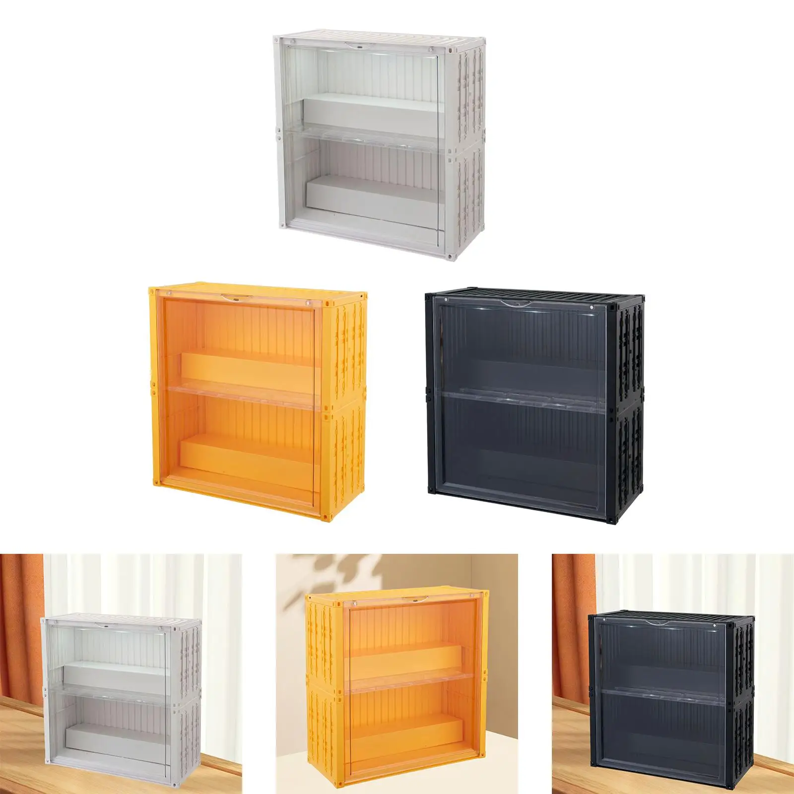 Action Figure Display Case Organizer Multipurpose Cabinet Display Box with Door for Toys Dolls Statue Anime Figurine Souvenirs