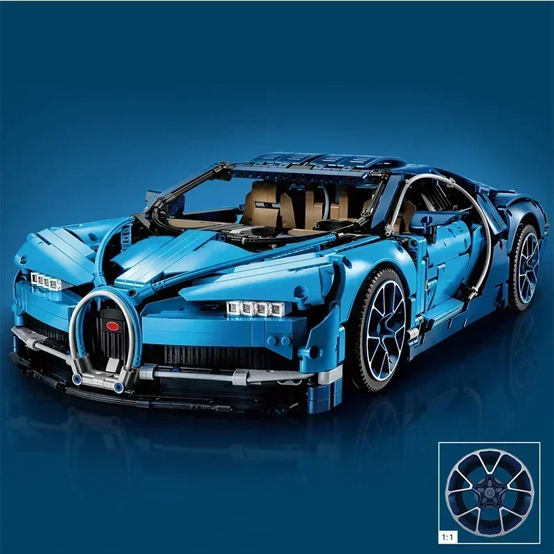 

Super Blue Car 4031 pieces of building blocks compatible with MOC brick models, suitable for adult sports car toys, boys' gifts