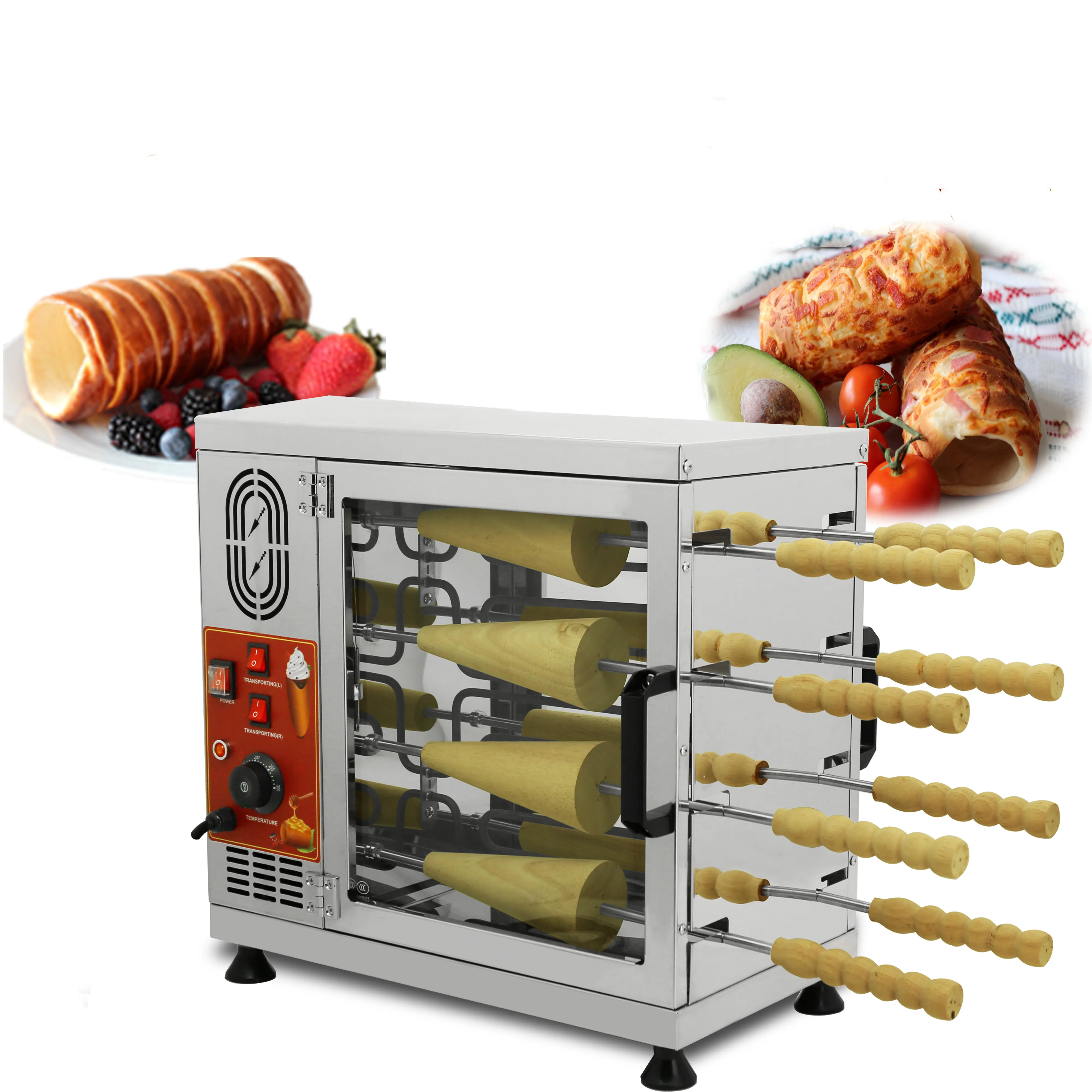 커토시 굴뚝 케이크 오븐 전기 아이스크림 충전, 커토스 칼락스 기계, 주방 장비, 8 롤러