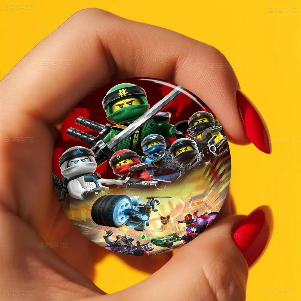 L-Lego N-Ninjago Zane New Brooches Soft Button Pin Funny Silly