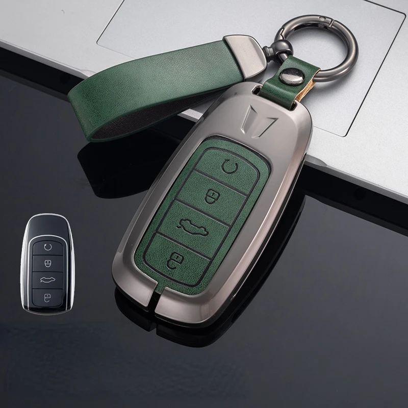 

Suitable For Chery OMODA ARRIZO8 ARRIZO5 Zinc Alloy + Leather Car Remote Key Case Cover