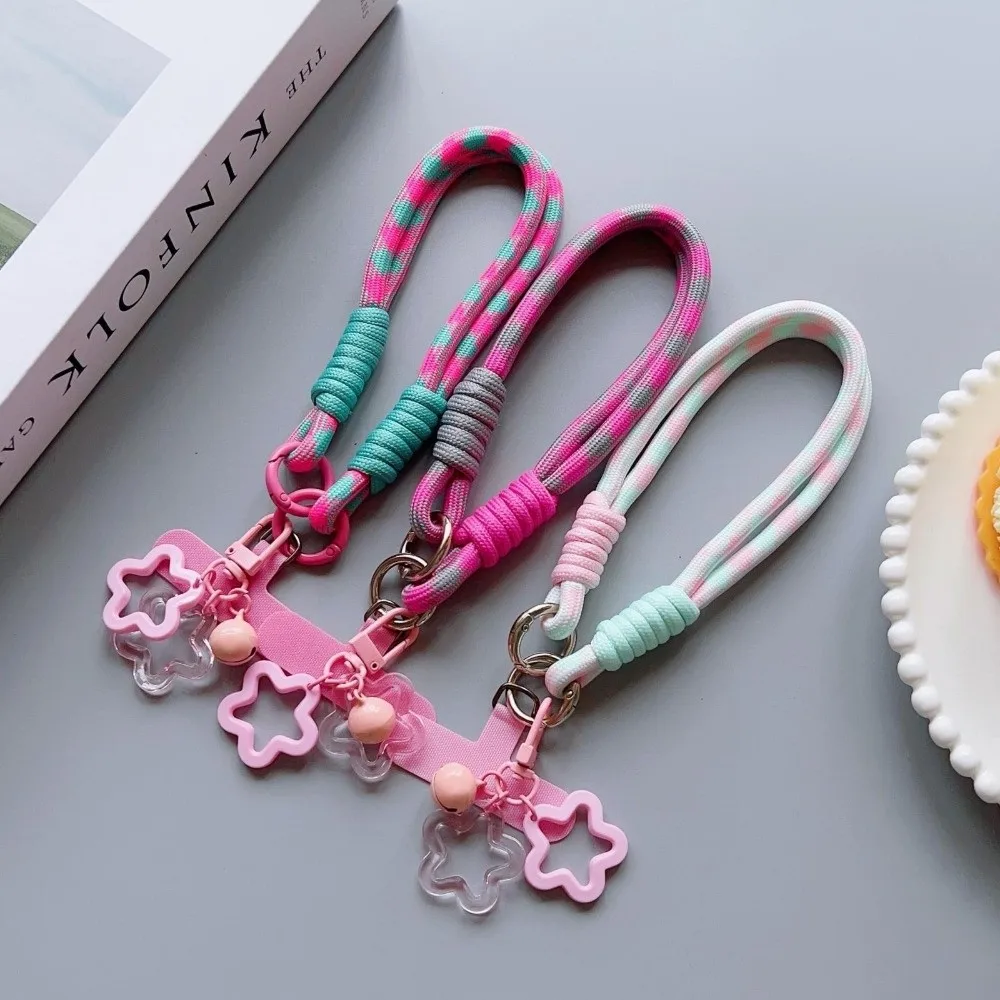 

Dopamine Colorful Star Phone Lanyard Strap Short Rope Anti-loss Card Keychain Camera Chain Phone Case Chain Straps